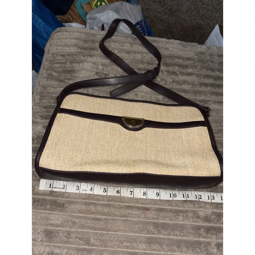 ETIENNE AIGNER Classic Woven‎ Jute Purse ~ Crossbody Adjustable Strap Handbag